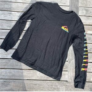 Quicksilver Rainbow Graphic Print Long Sleeve Tee